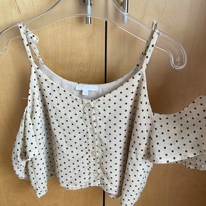 Gently used cold shoulder crop top